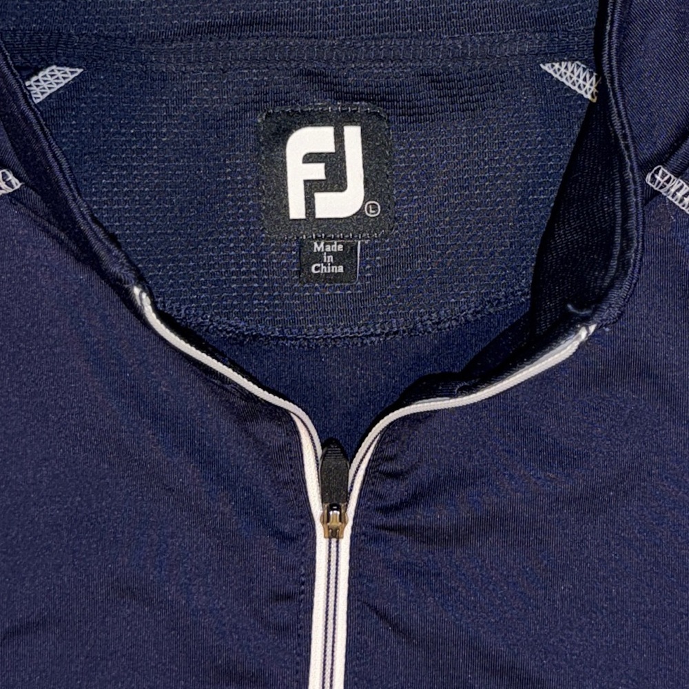 FootJoy Performance ¼-Zip Pullover | Navy Stretch Golf Layer | Men’s Medium - Picture 3 of 7